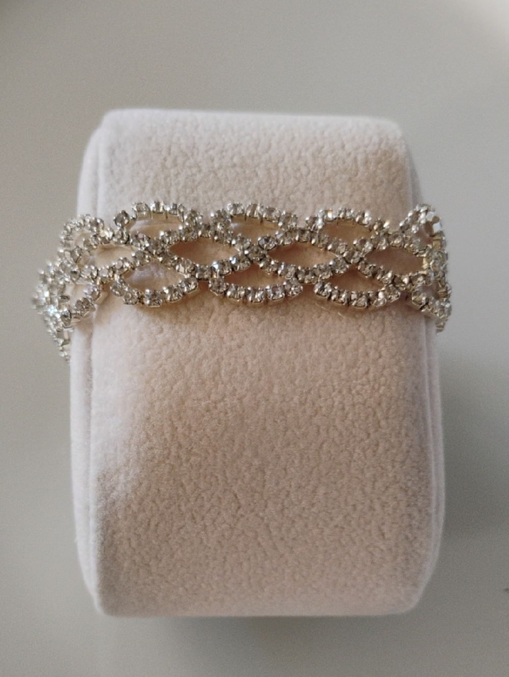 Claires Prom Style Rhinestone Link Bracelet - Silver Tone  Sparkle